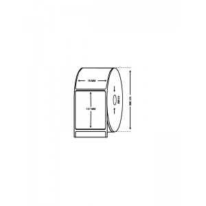 EPSON C33S045543 kõrgläikega etiketirull 76mm x 127mm – 250 etiketti Dore analoog