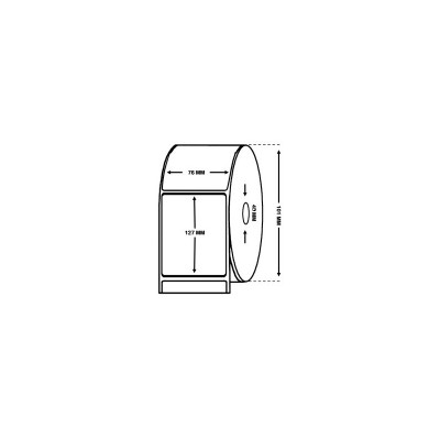 EPSON C33S045543 kõrgläikega etiketirull 76mm x 127mm – 250 etiketti Dore analoog