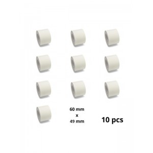 Valge skaala silt 60 mm x 49 mm südamikuga 40 mm sildid rullis 900 Dore analoog komplekt 10 tükki