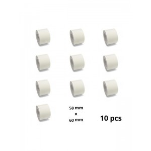 Valge skaala silt 58mm x 60mm südamikuga 40mm sildid rullis 700 Dore analoog komplekt 10 tükki