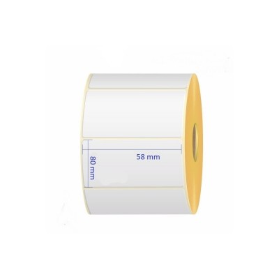 Termilised sildid 58 mm x 80 mm, core 40 mm, rull 2000 tk