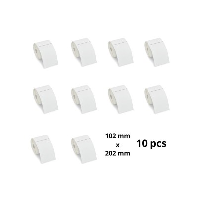 Termilised Этикетки 3010837-T 102mm x 202mm, südamik 76 mm, rull 900 tk, 10 tk-st