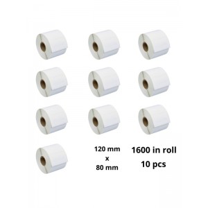 Termosildid 120mm x 80mm, 76 mm, 1600 tk rullis, 10tk