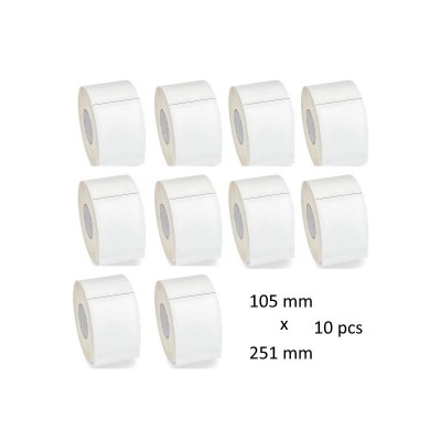 TermoЭтикетки 105 mm x 251 mm, 76 mm, 10 tk