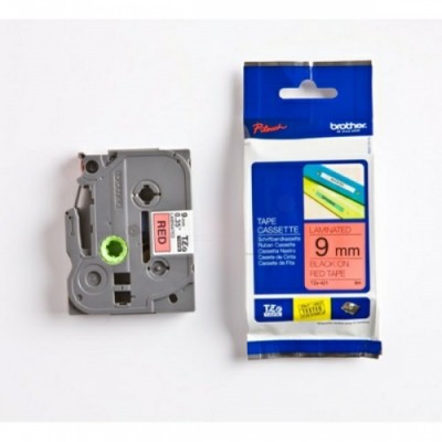 Brother TZe-421 (TZe421) Laminated Labelling Tape 9mm 8m,Black o
