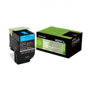 Analoog tooner Lexmark 802HC Cyan 3000 lk