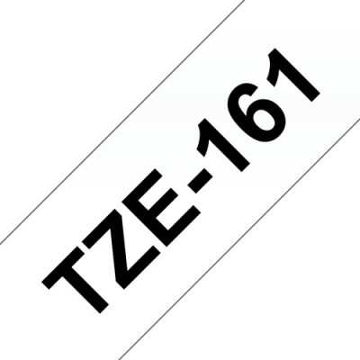 Brother TZe-161 (TZe161) Laminated Labelling Tape Black on Clear