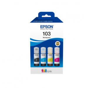 Epson 103 EcoTank (C13T00S64A) Ink Cartridge, Black, Cyan, Magen